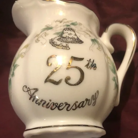 25th anniversary hand painted tea set made in Japan - Picture 6 of 9